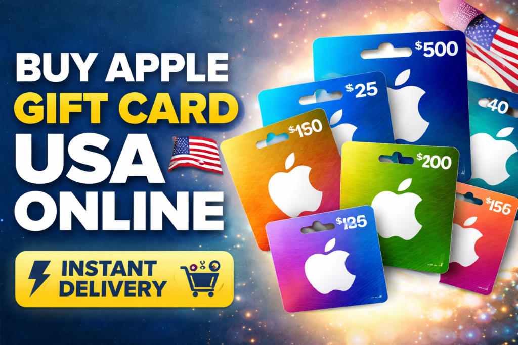 Buy Apple Gift Card USA online with instant delivery – digital Apple voucher available from $2 to $500