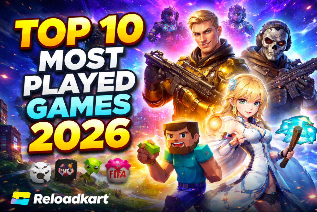 Top 10 most played games worldwide in 2026