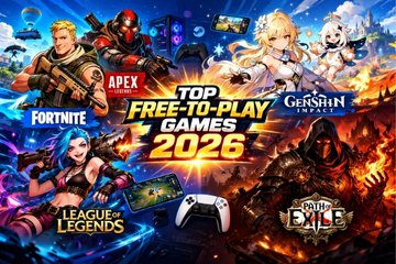 Top 10 free-to-play games in 2026 including Fortnite, Apex Legends, and Genshin Impact