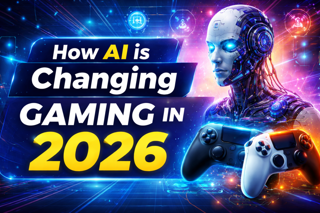 AI in gaming 2026 showing smart NPCs and advanced gaming technology