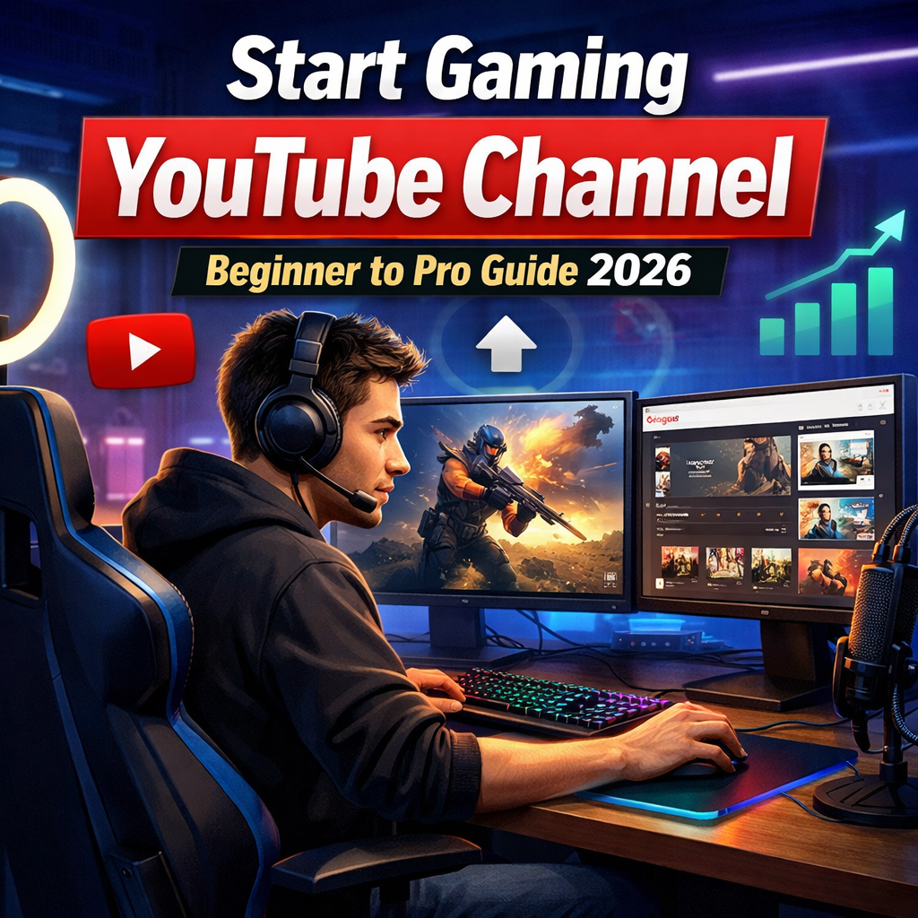 How to start a gaming YouTube channel setup with PC, mic and YouTube dashboard 2026 guide