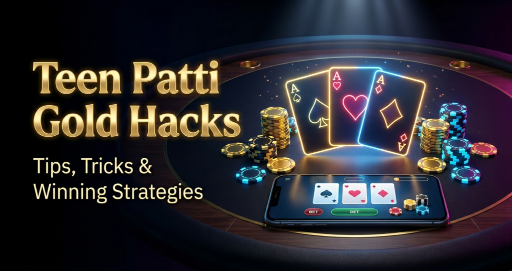 Teen Patti Gold hacks guide with winning cards, poker chips, and strategy tips for consistent wins