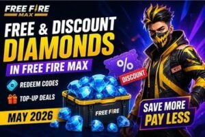 Free Fire MAX free and discount diamonds May 2026 with redeem codes and top-up deals