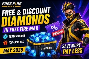 Free Fire MAX free and discount diamonds May 2026 with redeem codes and top-up deals