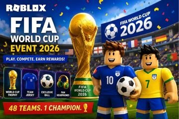 Roblox FIFA World Cup Event 2026 featuring football teams, exclusive rewards, challenges, and gameplay experience