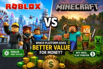 Roblox vs Minecraft comparison showing value for money