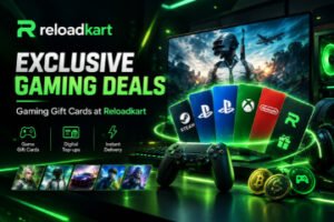 Gaming gift cards and exclusive gaming deals at Reloadkart with digital top-ups and gaming vouchers